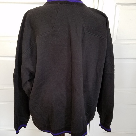 Steeple Chase 2X Sweatshirt Black with Purple Trim - Picture 3 of 5